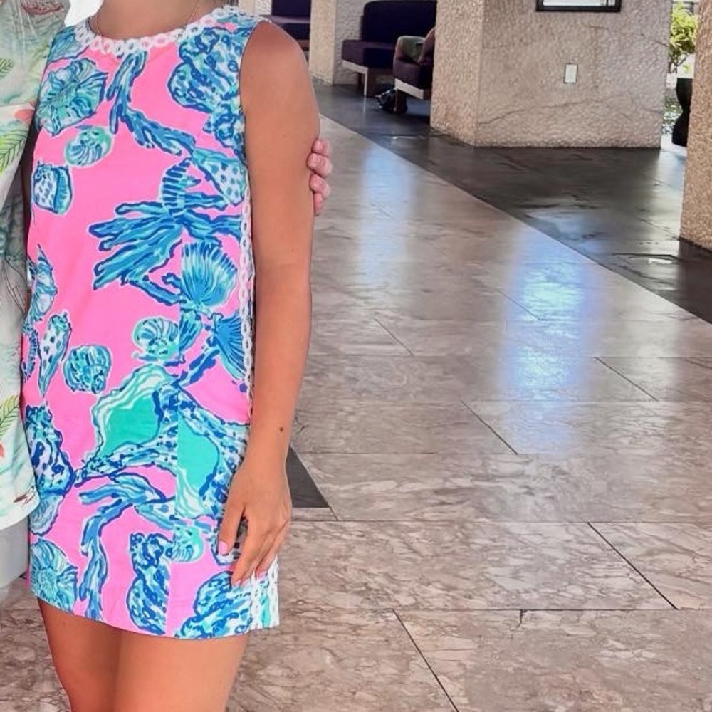Lilly Pulitzer Pink and Blue Floral Dress